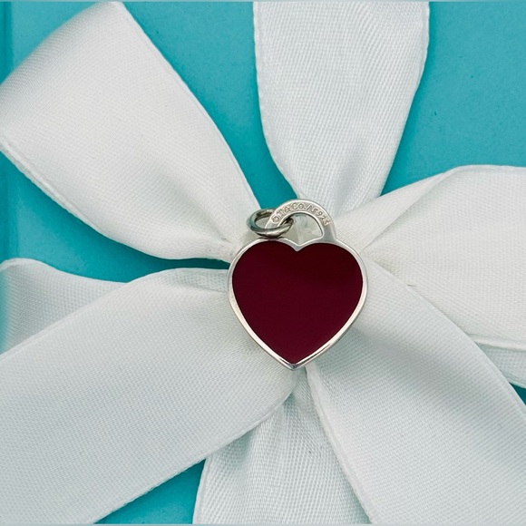 Tiffany & Co RTT Small Blue & Red Enamel RTT Heart Charm - Picture 6 of 6